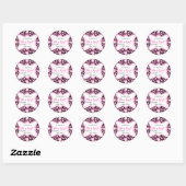 Princess Baby shower Girl Pink Leopard Ronde Sticker (Vel)