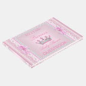 Princess Baby shower Girl Pink Pearl Tiara Gastenboek (Hoek)