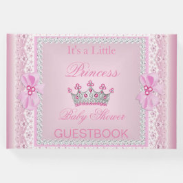 Princess Baby shower Girl Pink Pearl Tiara Gastenboek