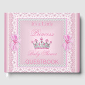 Princess Baby shower Girl Pink Pearl Tiara Gastenboek (Voorkant)