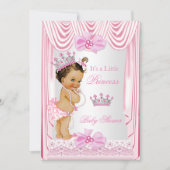Princess Baby shower Girl Pink Silk Kaart (Voorkant)