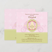 Princess Baby shower Invitation  Carriage Kaart (Voorkant / Achterkant)