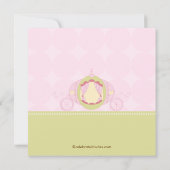 Princess Baby shower Invitation  Carriage Kaart (Achterkant)
