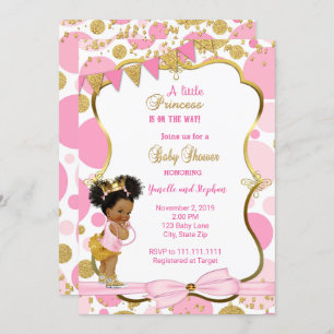 Princess Baby shower Invitation Kaart