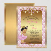 Princess, Baby shower Invitation Kaart (Voorkant / Achterkant)