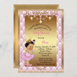 Princess, Baby shower Invitation Kaart