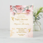 Princess Baby shower Invitation Kaart (Staand voorkant)