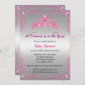 Princess Baby shower Invitation Kaart (Voorkant / Achterkant)