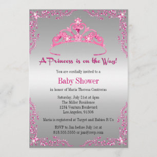 Princess Baby shower Invitation Kaart