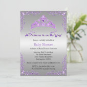 Princess Baby shower Invitation Kaart (Staand voorkant)