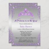 Princess Baby shower Invitation Kaart (Voorkant / Achterkant)