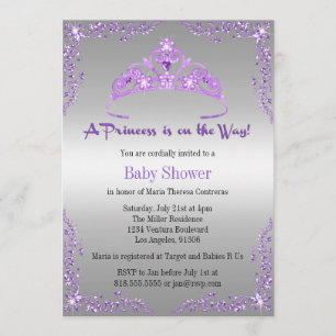 Princess Baby shower Invitation Kaart
