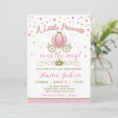 Princess Baby shower Invitation Kaart (Staand voorkant)