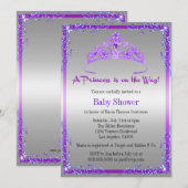 Princess Baby shower Invitation Kaart (Voorkant / Achterkant)