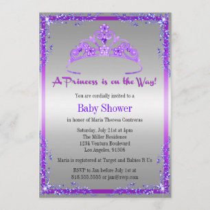 Princess Baby shower Invitation Kaart