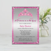 Princess Baby shower Invitation Kaart (Staand voorkant)