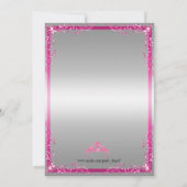 Princess Baby shower Invitation Kaart (Achterkant)