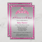 Princess Baby shower Invitation Kaart (Voorkant / Achterkant)