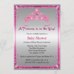 Princess Baby shower Invitation Kaart