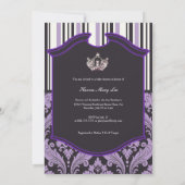 Princess Baby shower Invitation Kaart (Achterkant)