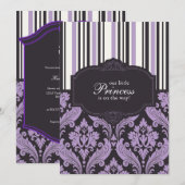 Princess Baby shower Invitation Kaart (Voorkant / Achterkant)