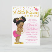 Princess Baby shower Invitation, Little Princess Kaart (Staand voorkant)