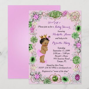 Princess Baby shower Invitation, Little Princess. Kaart