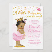 Princess Baby shower Invitation, Little Princess Kaart (Voorkant)