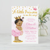Princess Baby shower Invitation, Little Princess Kaart (Staand voorkant)
