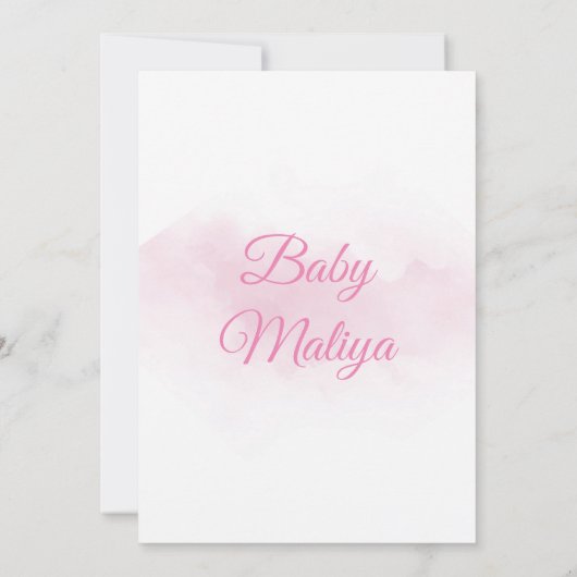 Princess Baby shower Invitation, Little Princess Kaart (Achterkant)