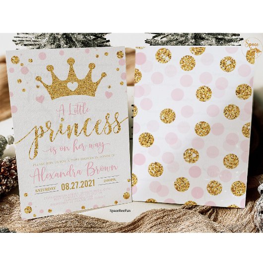 Princess Baby shower Invitation, Little Princess Kaart