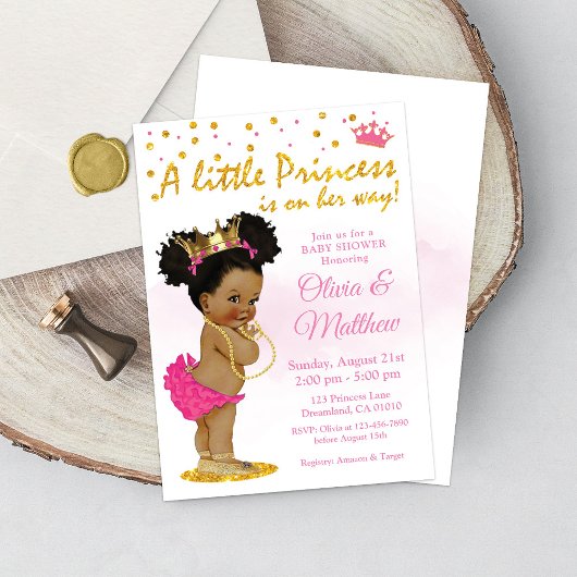Princess Baby shower Invitation, Little Princess Kaart