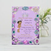 Princess Baby shower Invitation, Little Princess. Kaart (Staand voorkant)