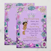 Princess Baby shower Invitation, Little Princess. Kaart (Voorkant / Achterkant)