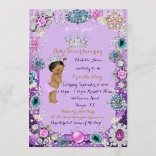 Princess Baby shower Invitation, Little Princess. Kaart