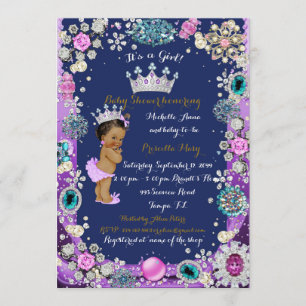 Princess Baby shower Invitation, Little Princess. Kaart