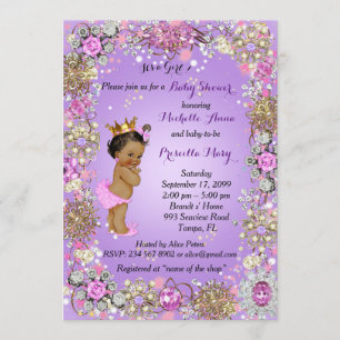 Princess Baby shower Invitation, Little Princess. Kaart