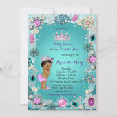 Princess Baby shower Invitation, Prinses, groen Kaart (Voorkant)