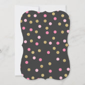 Princess Baby shower Invitation Roze gouden douche Kaart (Achterkant)