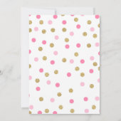 Princess Baby shower Invitation Roze gouden douche Kaart (Achterkant)