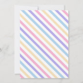 Princess Baby shower Invitation with Rainbow Kaart (Achterkant)