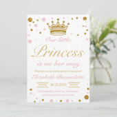 Princess Baby shower is een meisje Kaart (Staand voorkant)