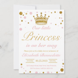 Princess Baby shower is een meisje Kaart