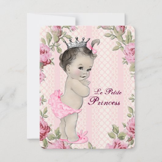 Princess Baby shower Kaart (Voorkant)