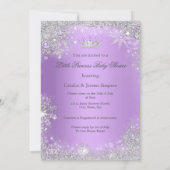 Princess Baby shower Lavender Wonderland Kaart (Achterkant)