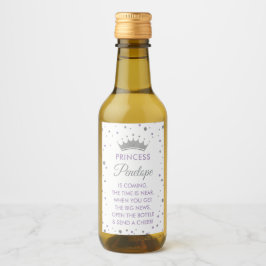 Princess Baby shower Mini Wijnflesetiketten Wijn Etiket