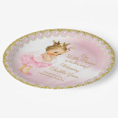 Princess Baby shower Paper Borden Papieren Bordje (Gekanteld)
