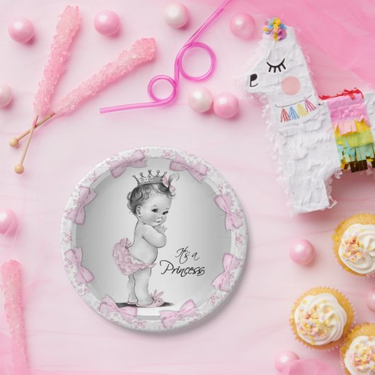  Princess Baby shower Papieren Borden Papieren Bordje (Feest)