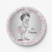  Princess Baby shower Papieren Borden Papieren Bordje (Voorkant)