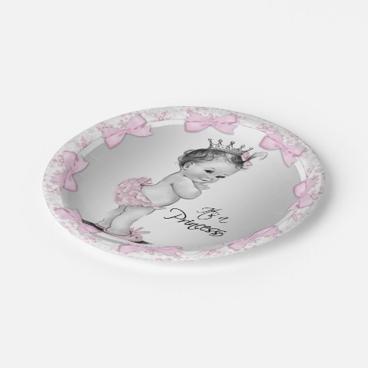  Princess Baby shower Papieren Borden Papieren Bordje (Gekanteld)